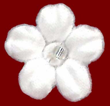 SATIN FLOWERS - WHITE